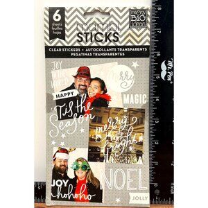 PPS-18 Me & My Big Ideas Mambi Sticks 6-Sheet Holiday Clear Sticker Set